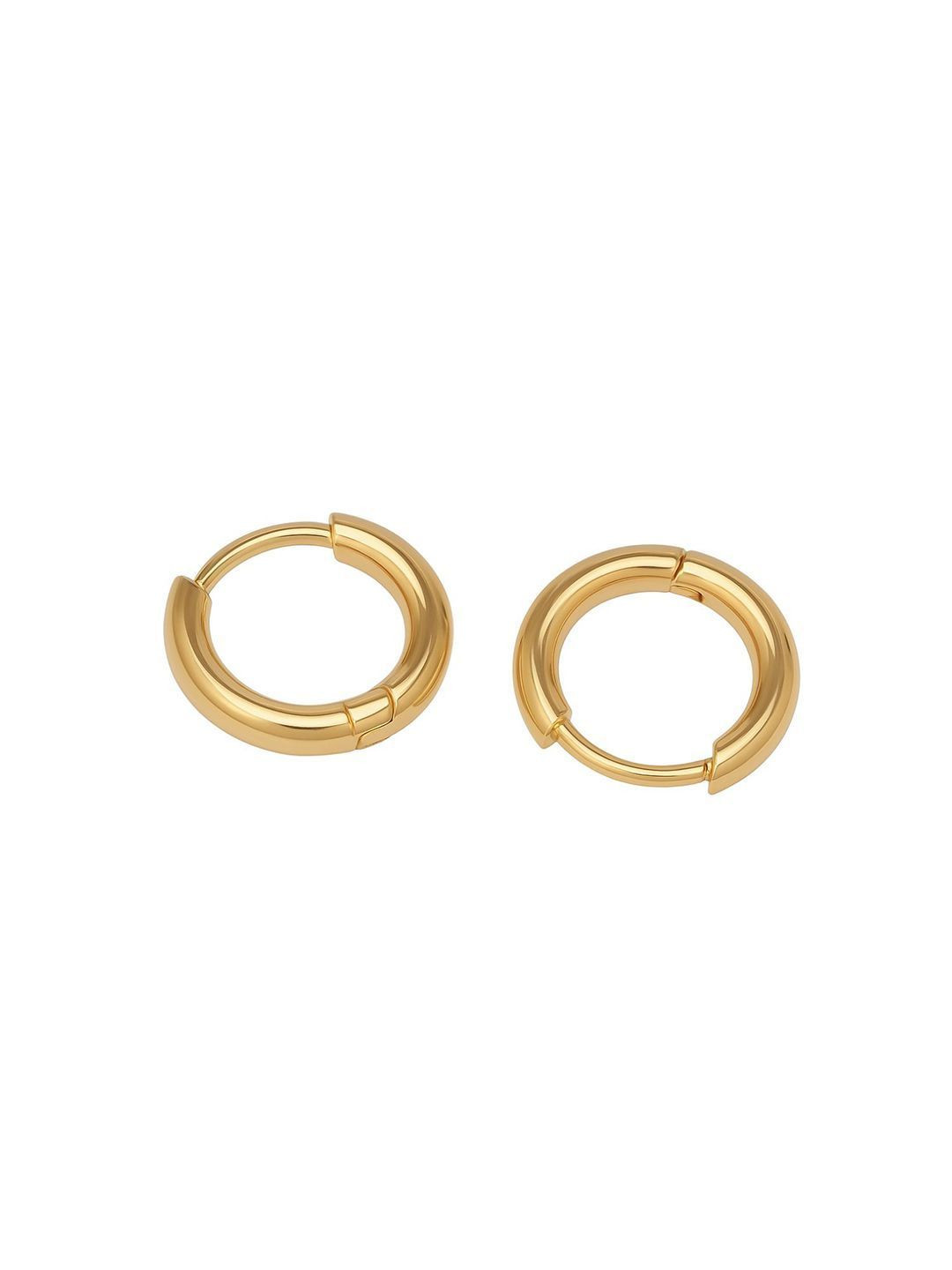 Inaya Gold-Plated Circular Hoop Earrings