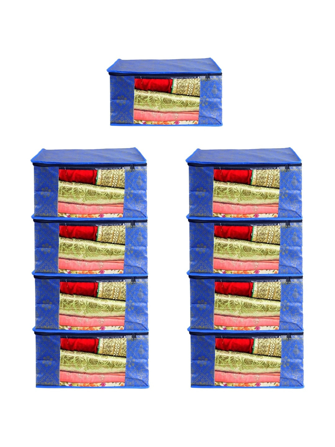 AARON INC Blue Set of 6 Reusable Multi-Utility Organisers