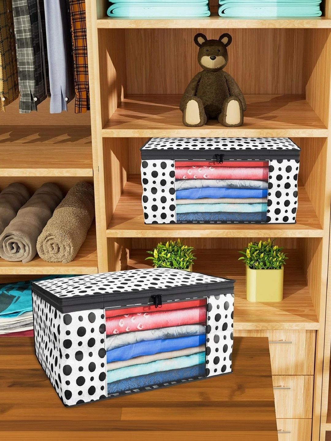 AARON INC Black Set of 4 Reusable Multi-Utility Organisers