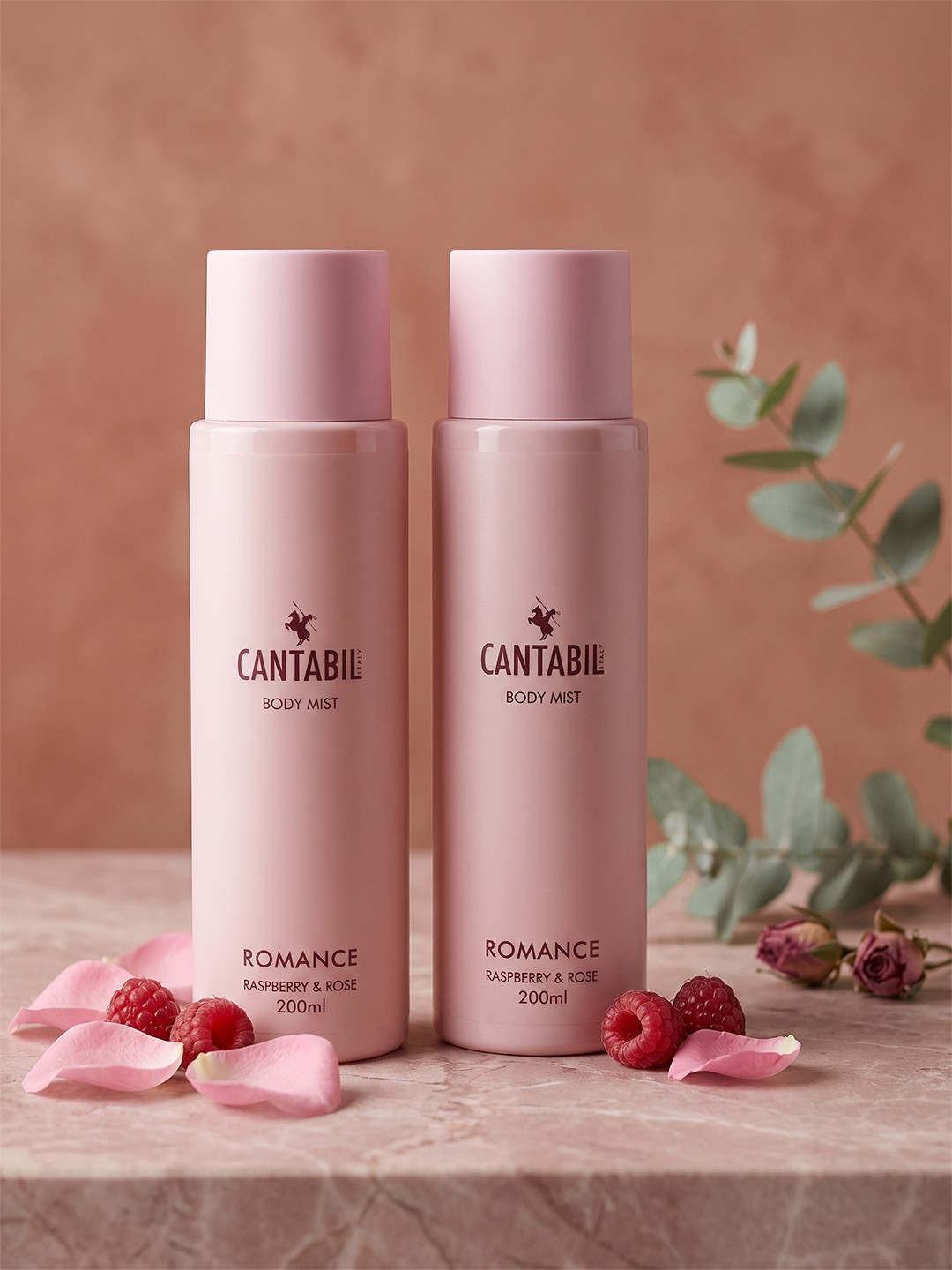 Cantabil Set of 2 Romance Raspberry & Rose Body Mist - 200ml Each