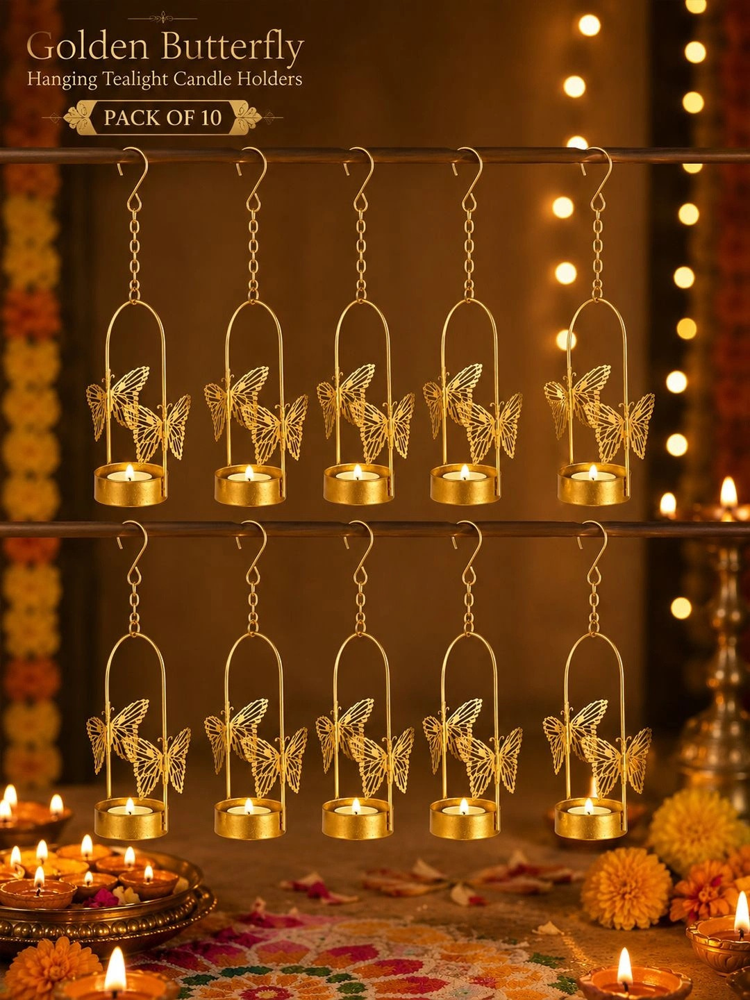 EasyERA Gold-Toned Candle Holder