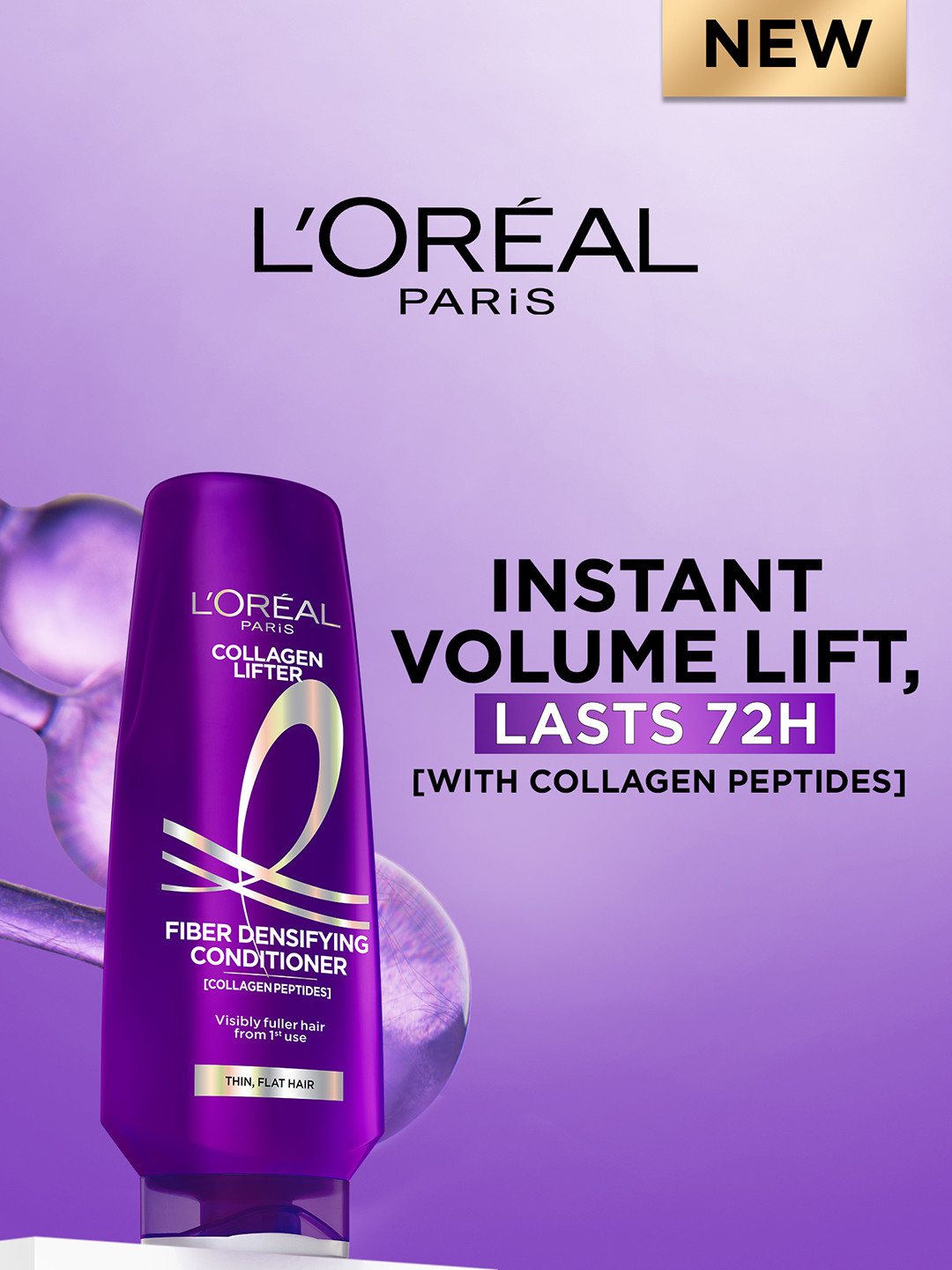 LOreal Paris Collagen Lifter Conditioner for 72H Volume & Soft Hair - 175 ml