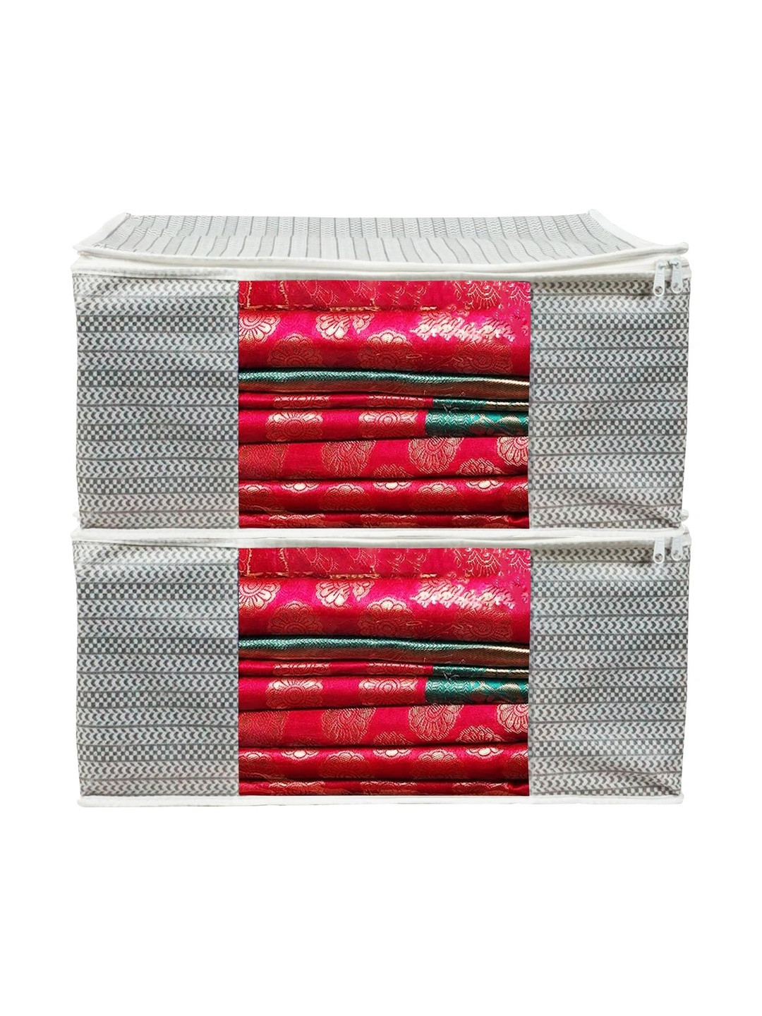 AARON INC Grey Set of 2 Reusable Multi-Utility Organisers