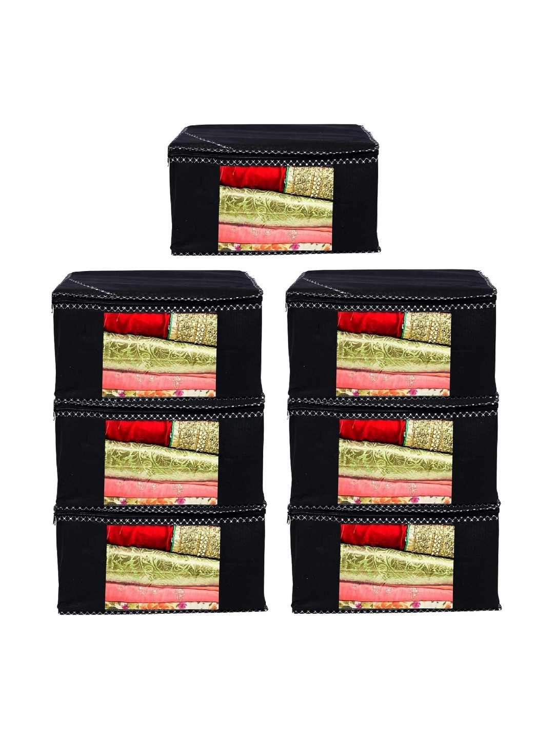 AARON INC Black Set of 6 Reusable Multi-Utility Organisers