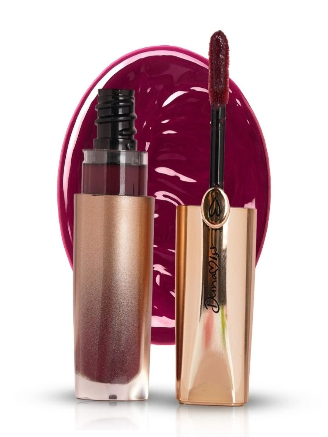 Dunamiss Cosmetics Glossy & Long Lasting Lip Oil- 3.8 ml- Liliana (Wine Mauve Bliss)