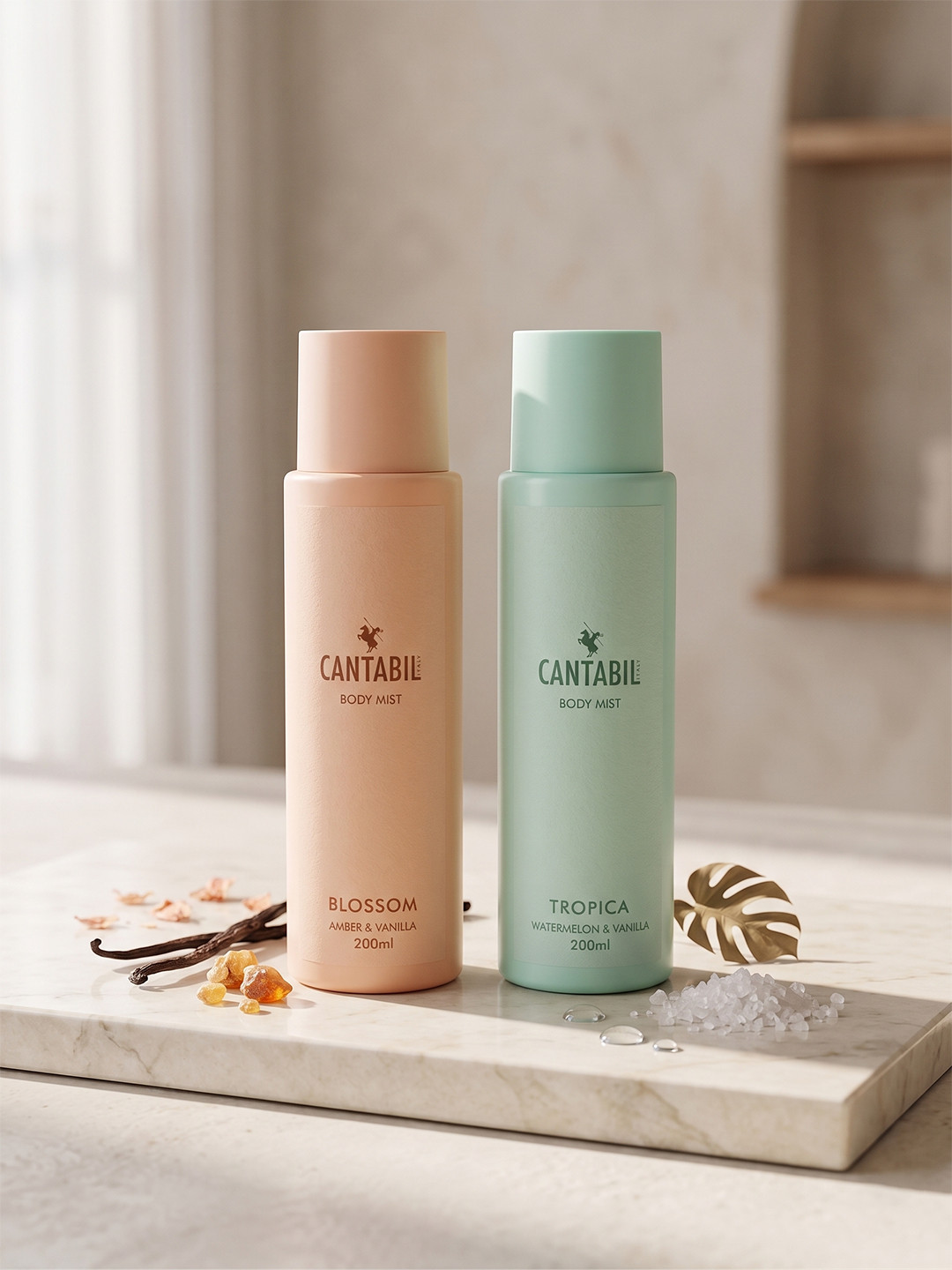Cantabil Tropica & Blossom 2-Pcs Long Lasting Body Mist - 200ml Each