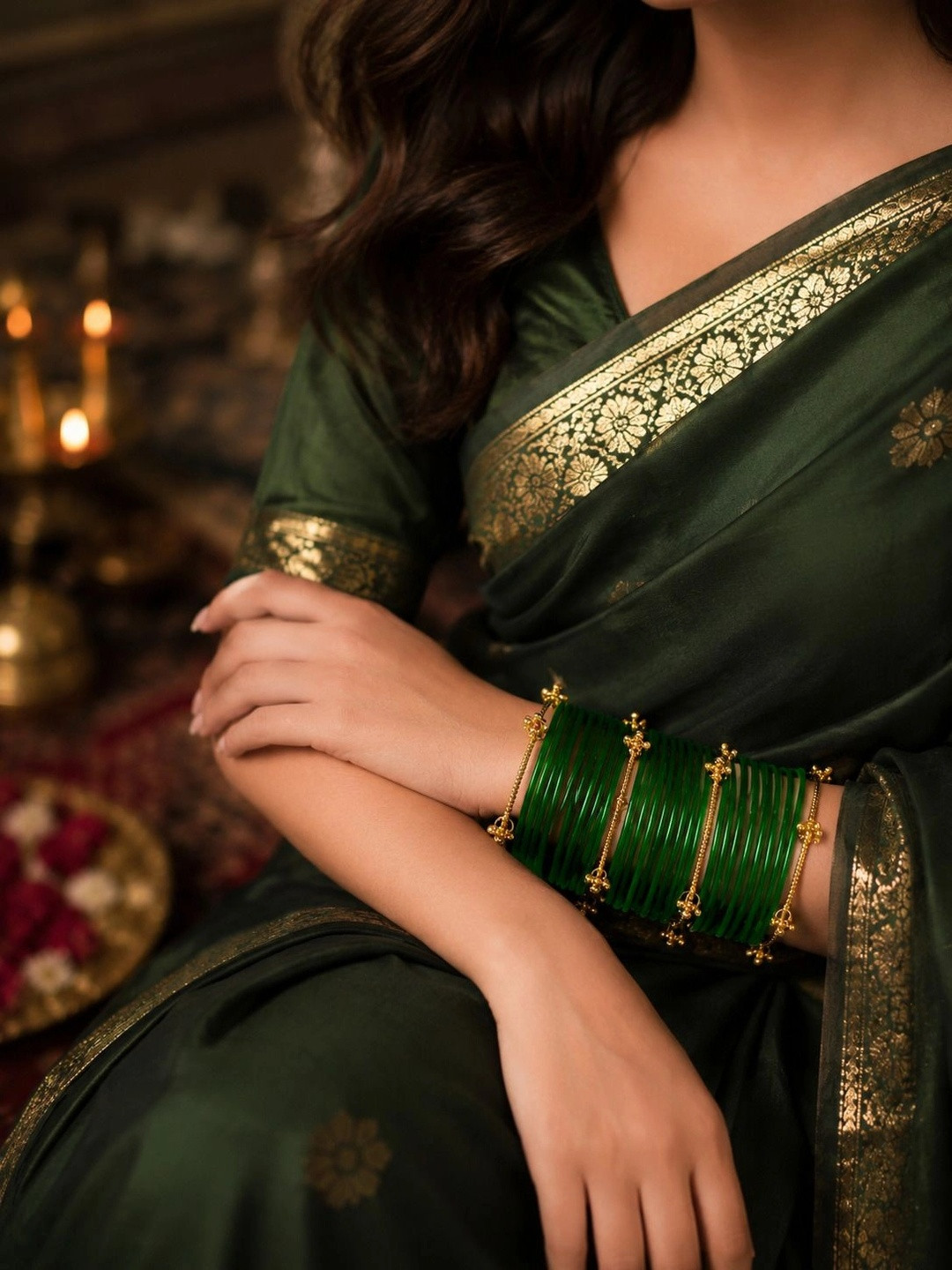 PANASH Set of 28 Gold-Plated Bangles
