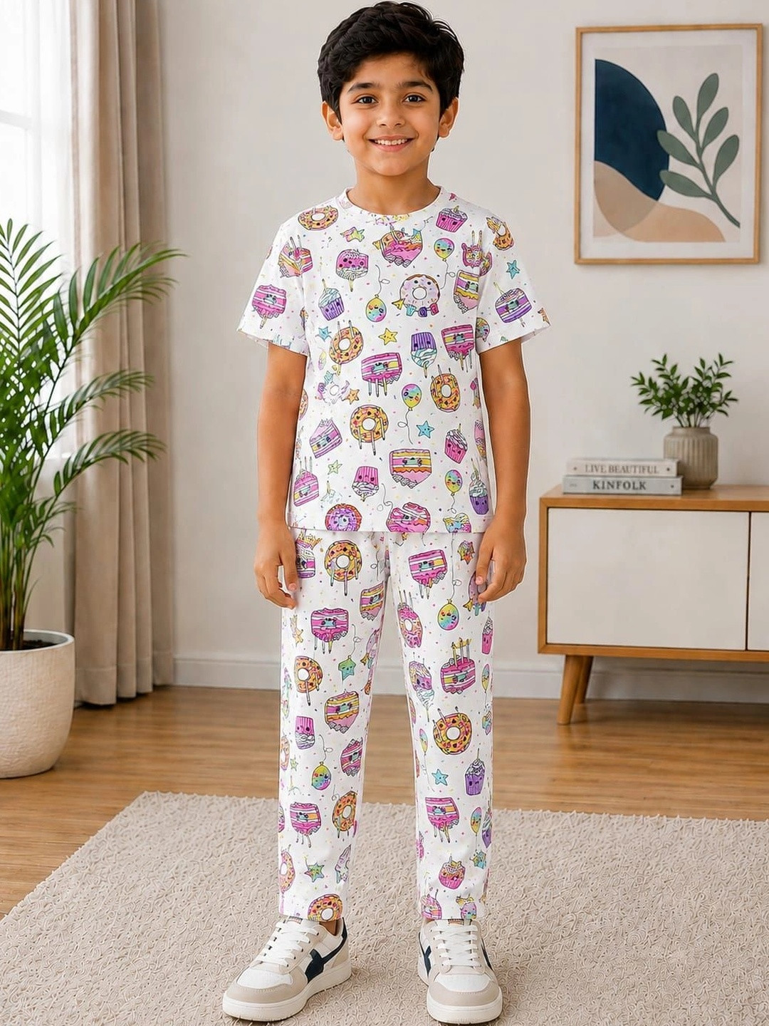 SKIIN BY TIBER Boys Printed Night suit