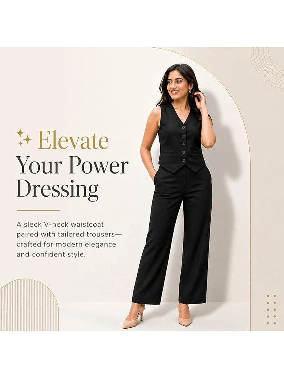 kapsmaa Creation Cotton Solid Waistcoat with Trousers