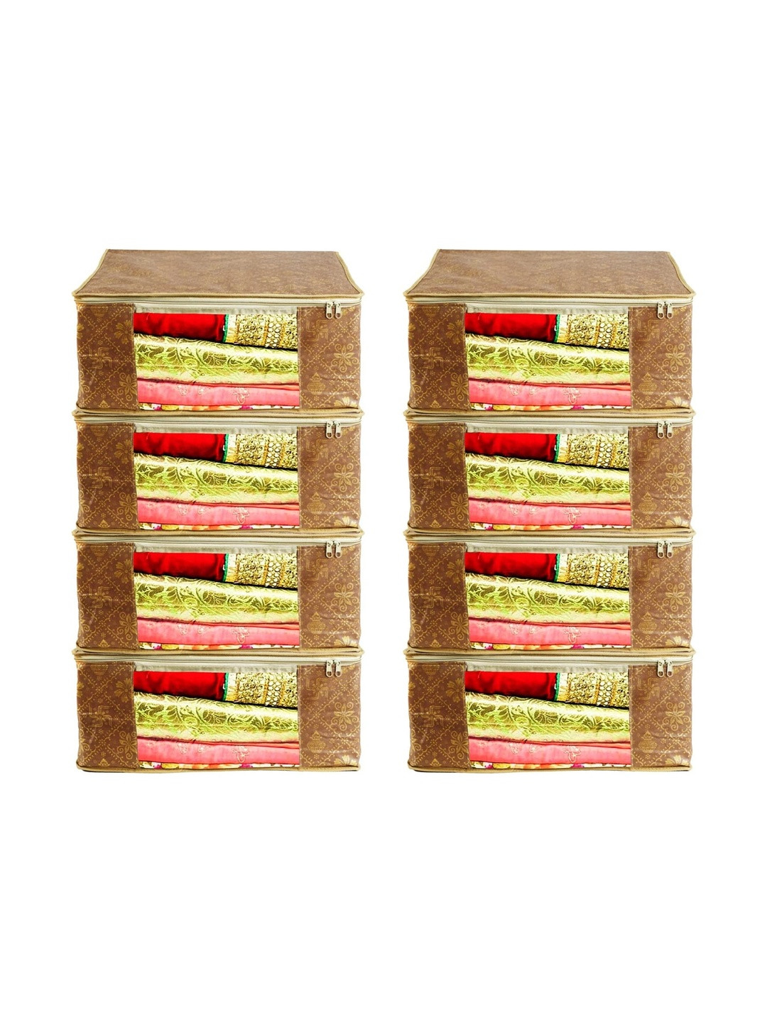 AARON INC Brown Set of 6 Reusable Multi-Utility Organisers