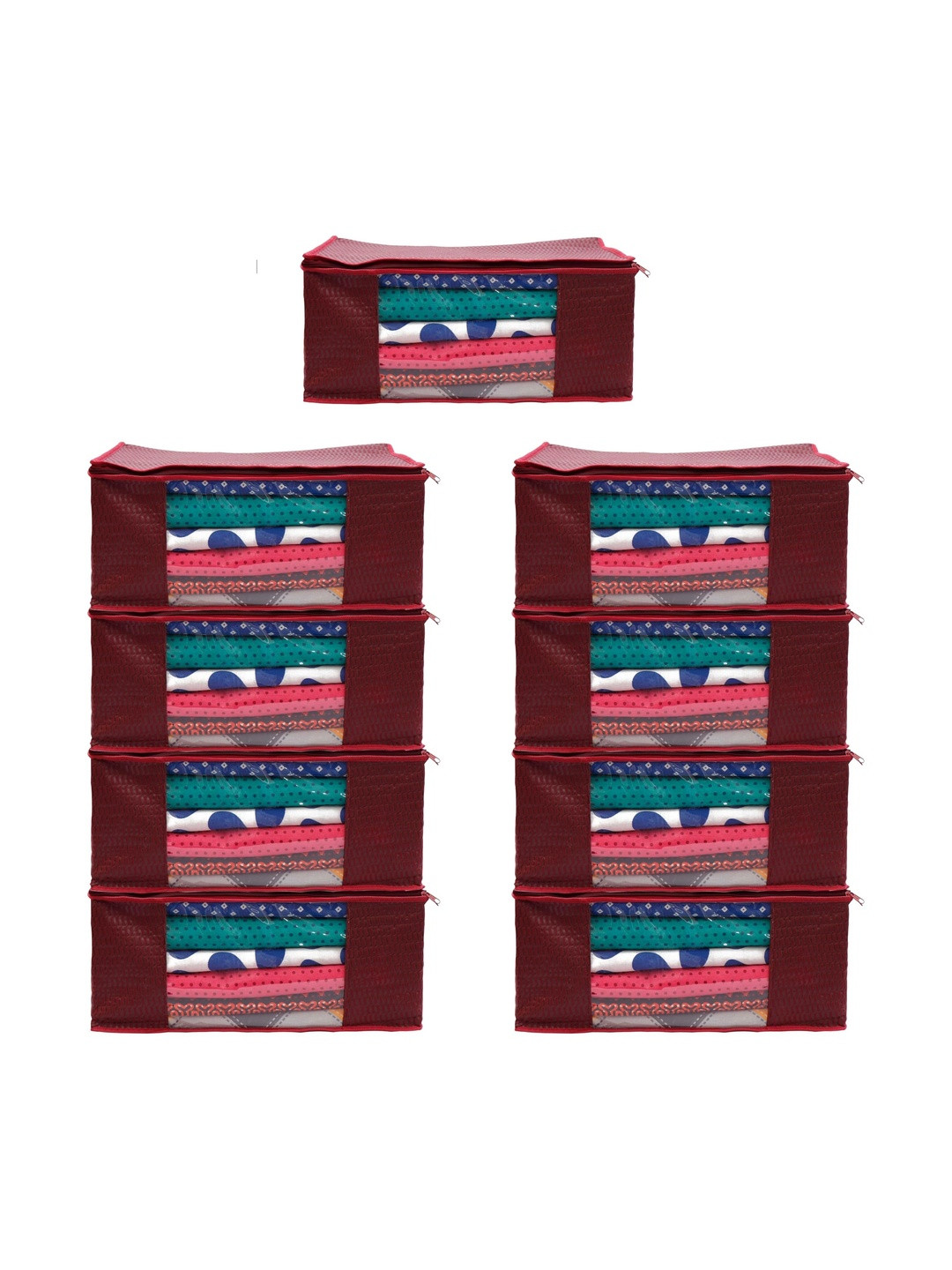 AARON INC Maroon Set of 6 Reusable Sweater Bag Organisers
