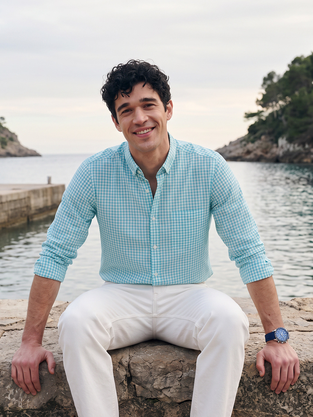 Mast & Harbour Checked Pure Cotton Casual Shirt