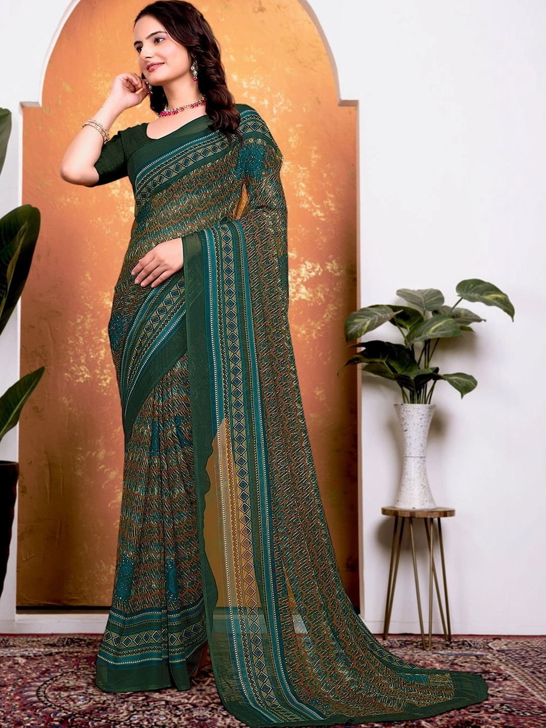 KANURIKAA Poly Georgette Saree