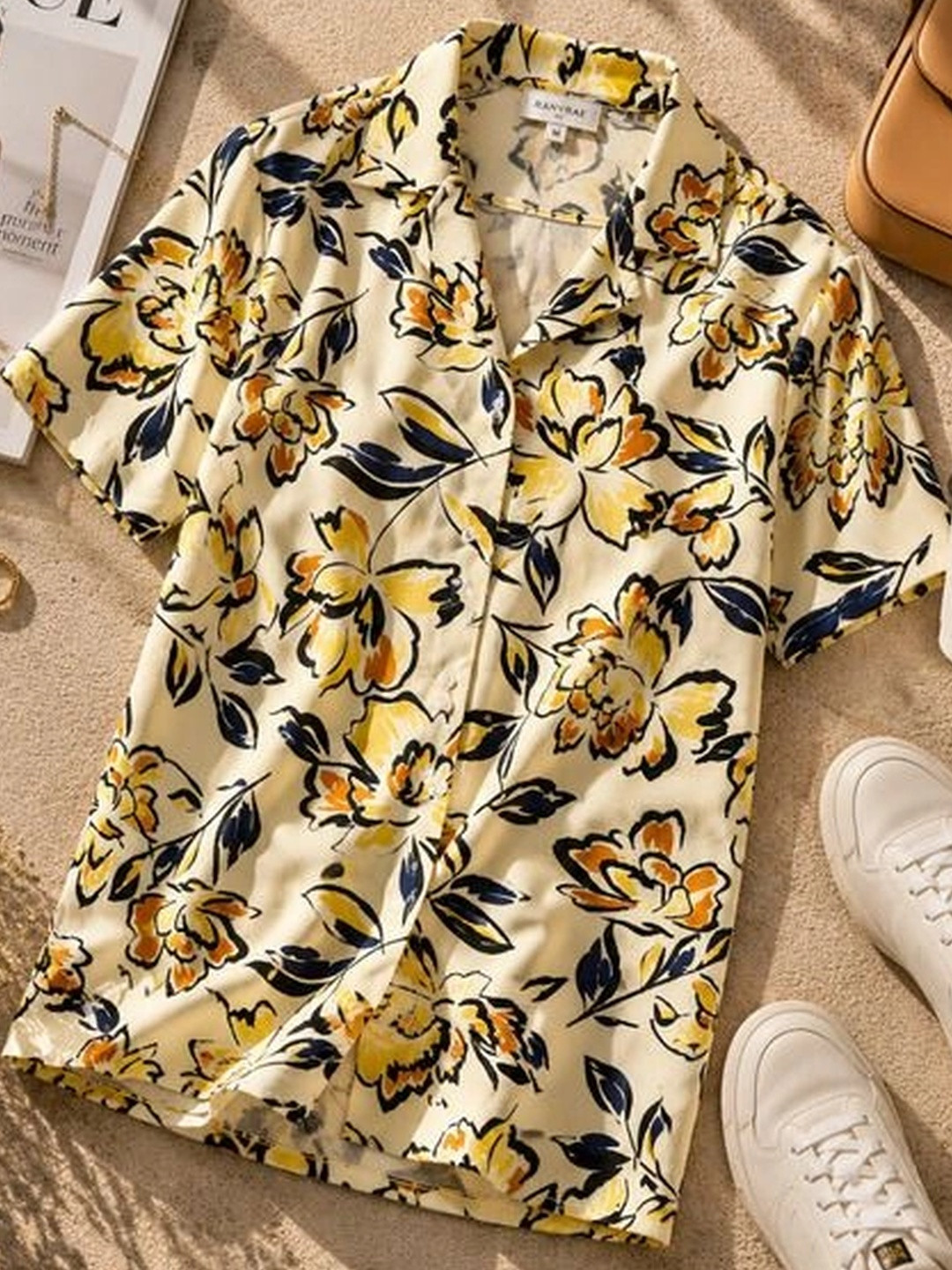 FUBACK Women Standard Floral Printed Casual Shirt