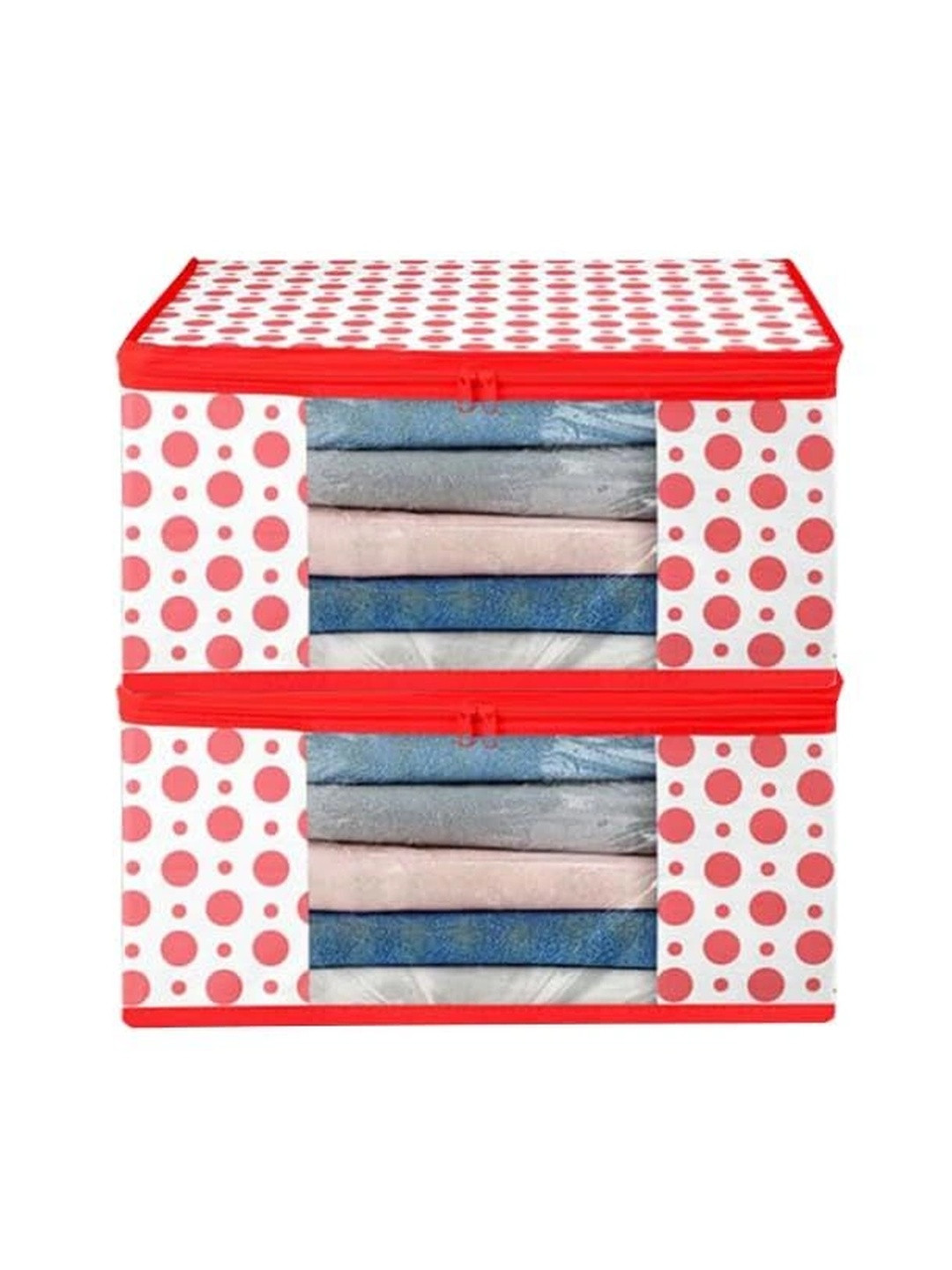 AARON INC Red Set of 2 Reusable Multi-Utility Organisers