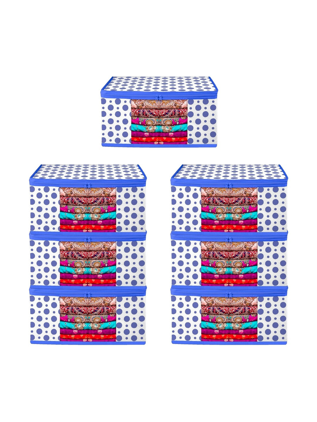 AARON INC Blue Set of 6 Reusable Multi-Utility Organisers