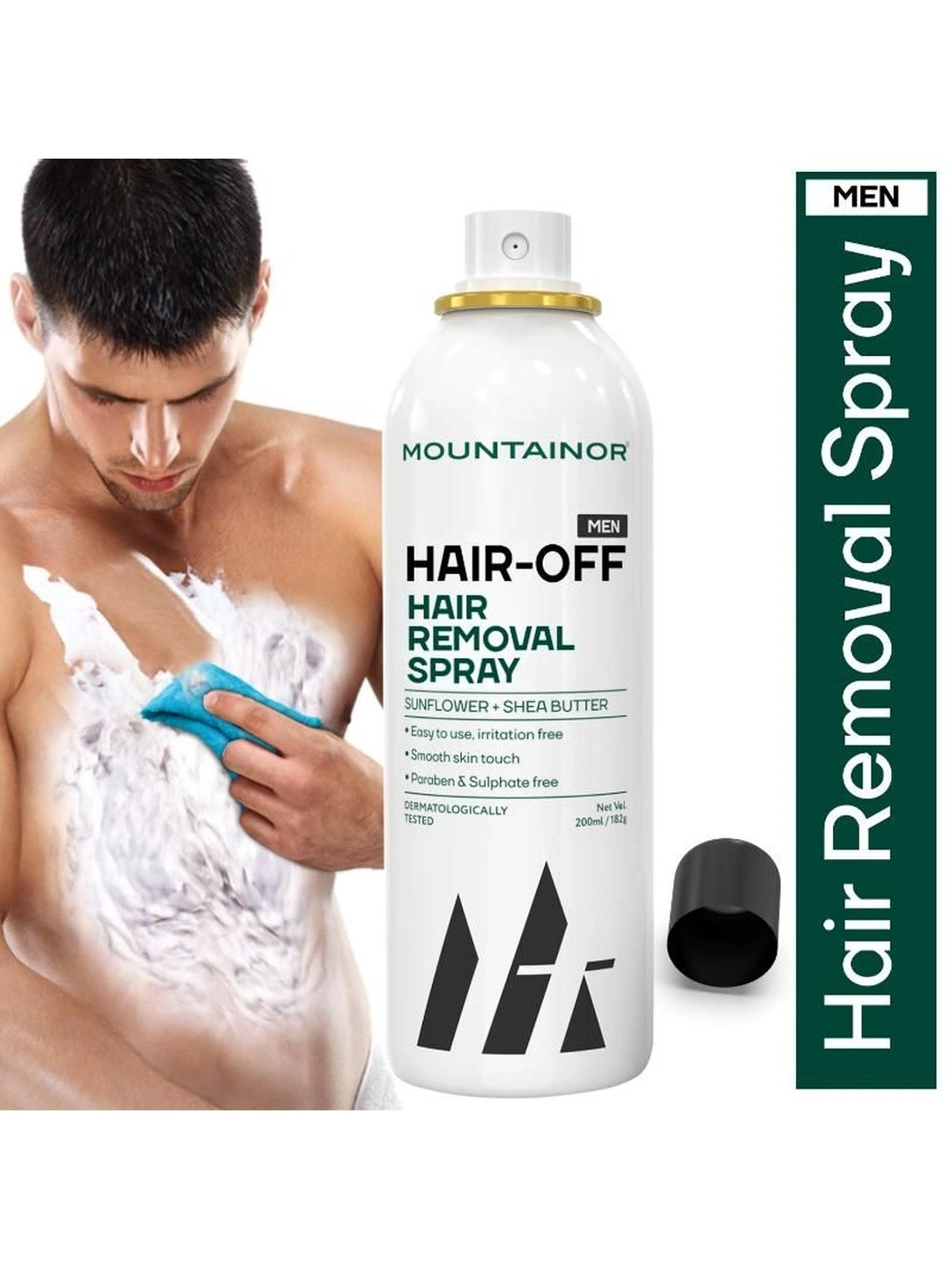 MOUNTAINOR Men Hair Removal Spray with Sunflower & Shea Butter - 200ml