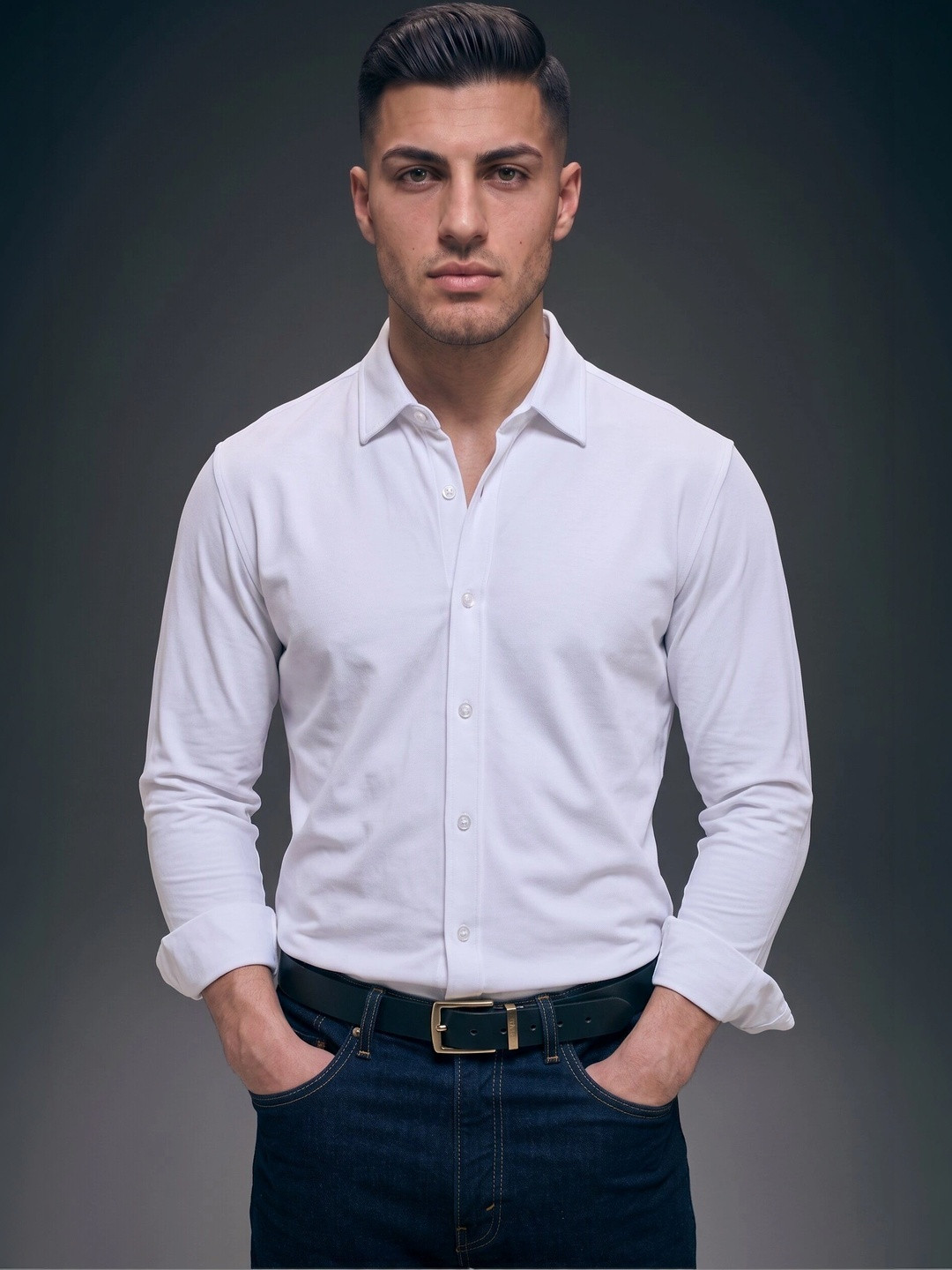 MAXZONE Men Slim Fit Casual Shirt