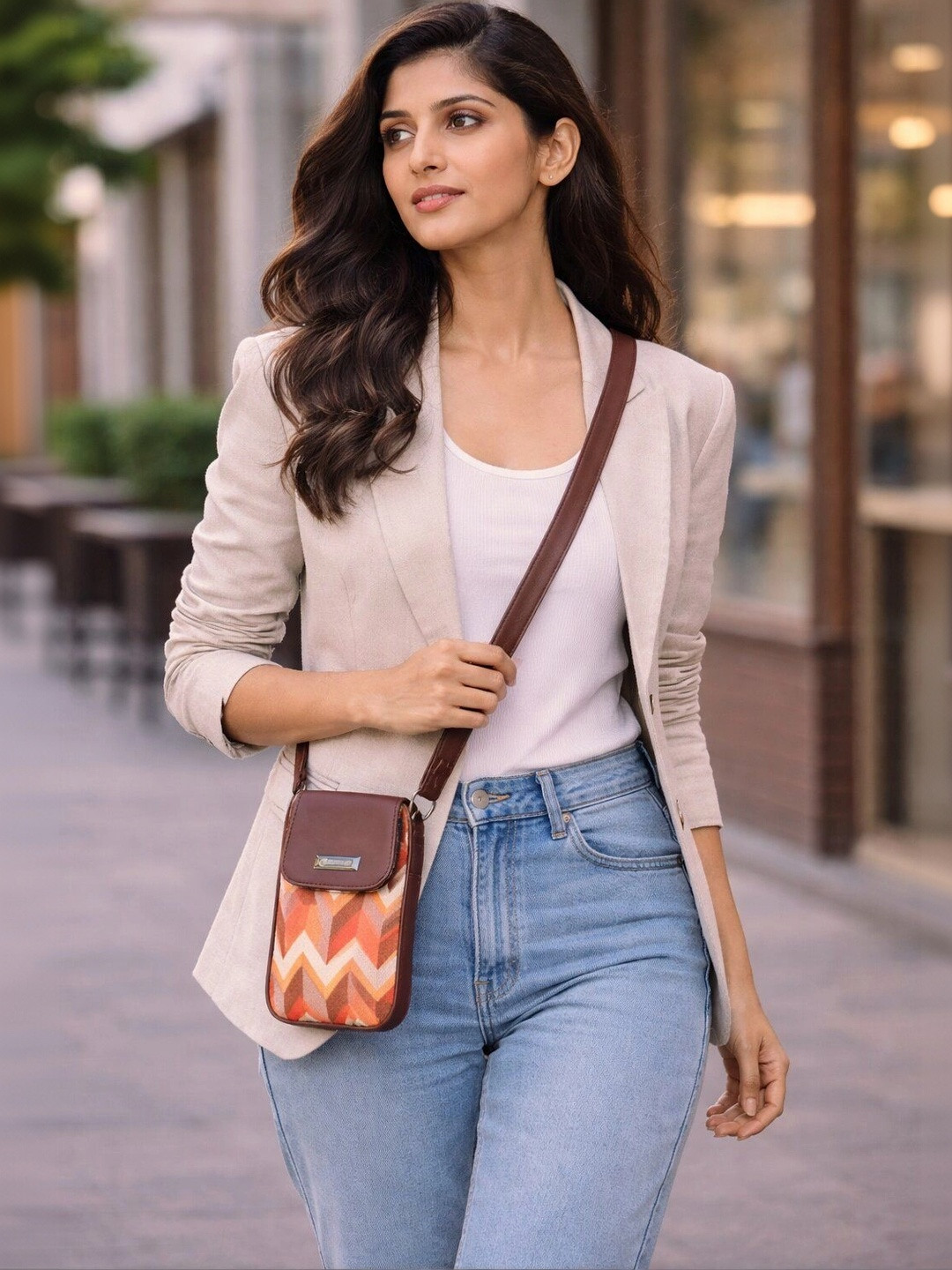 Sibia Bags Geometric Printed Sling Bag