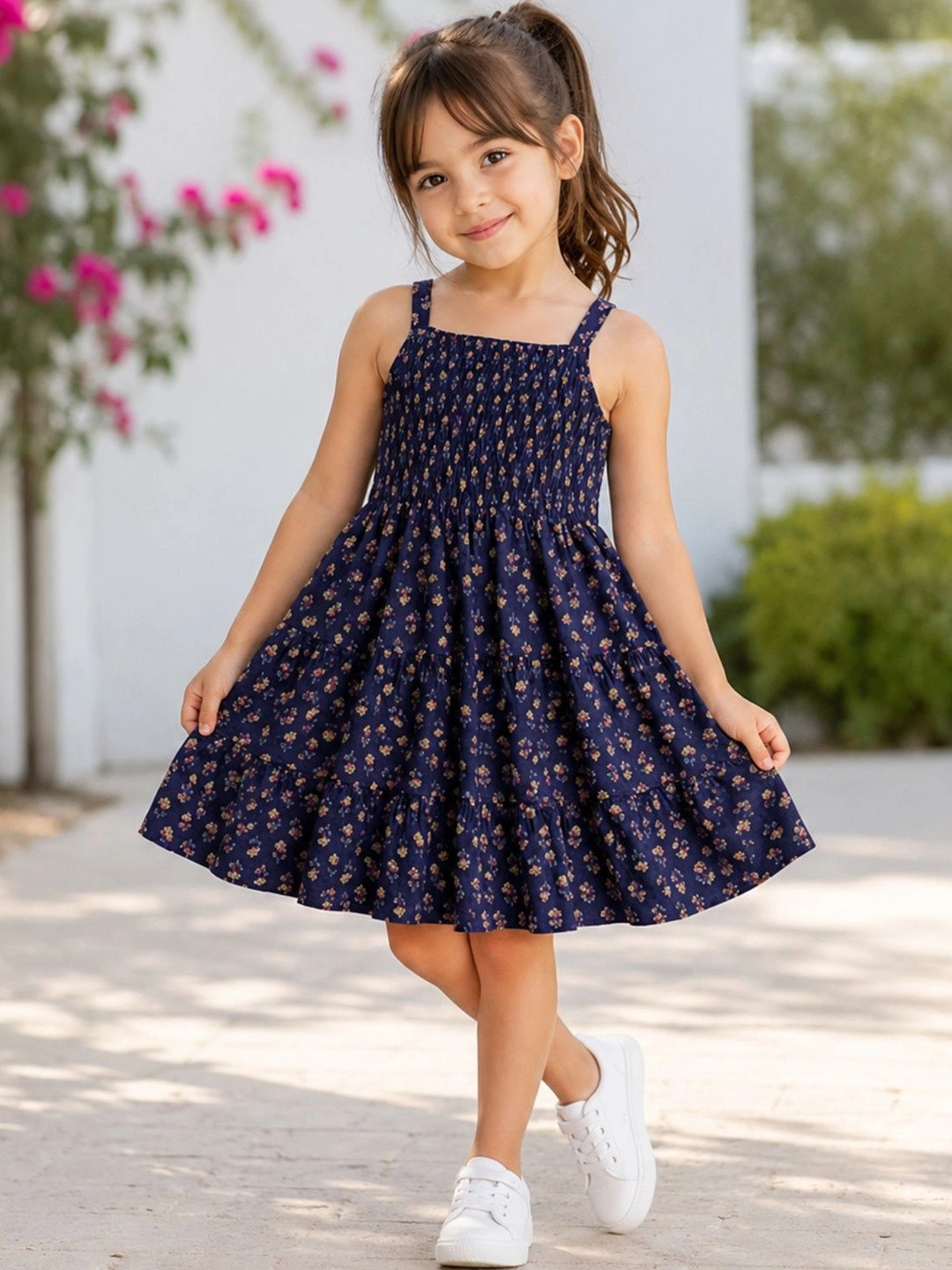 The Magic Wand Girls Polka Dot Print Fit & Flare Dress
