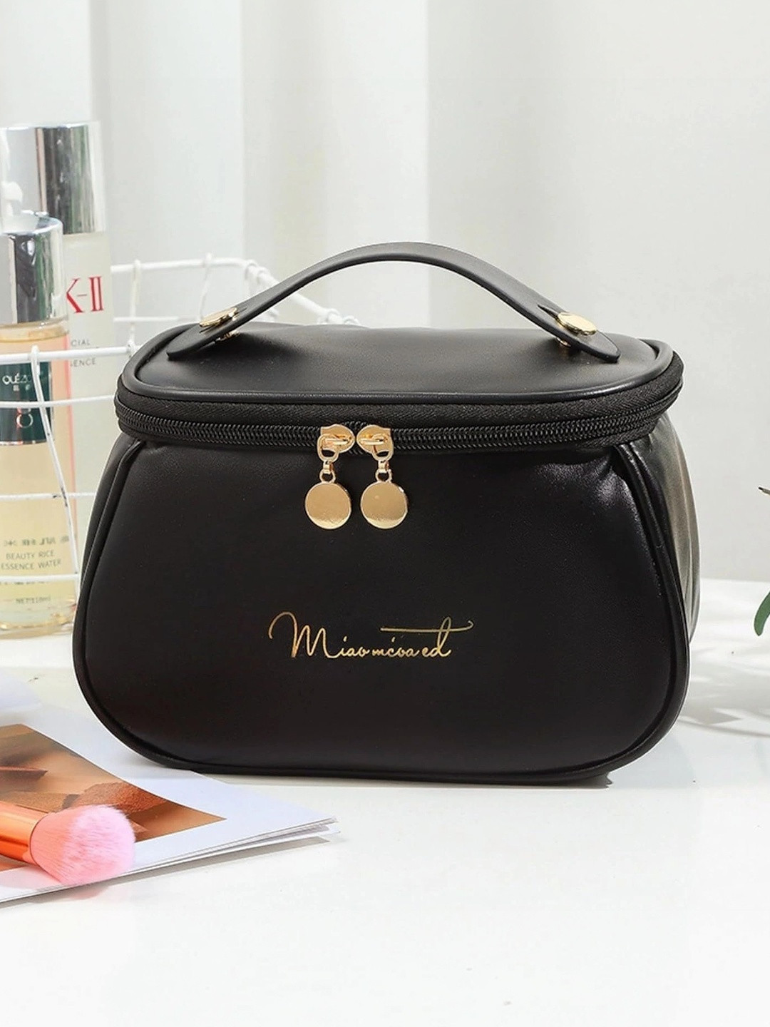 Virtuous Leather Vanity Bag Travel Accessory