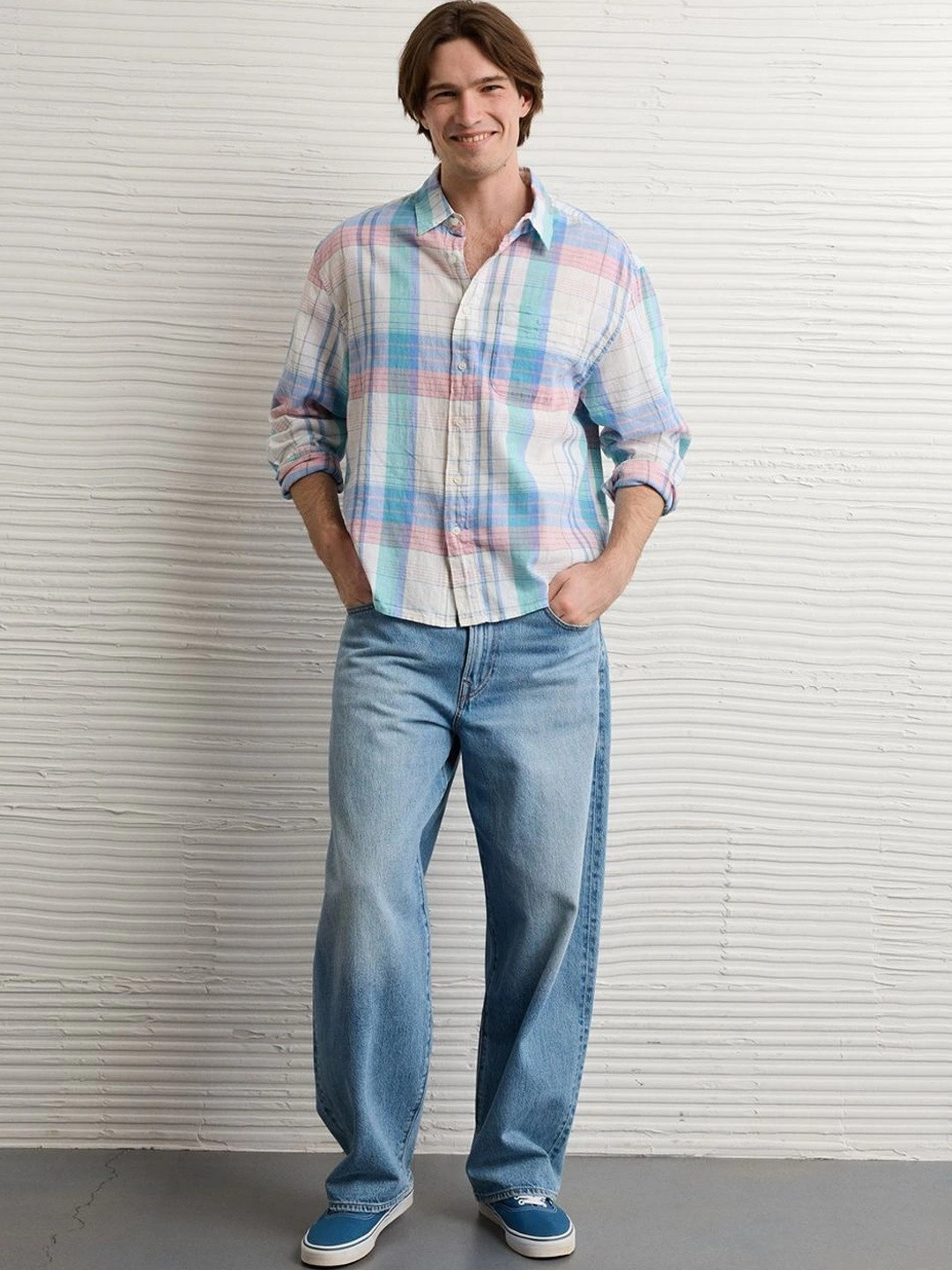 AMERICAN EAGLE OUTFITTERS Men Gingham Checks Checked Casual Shirt - Image 1