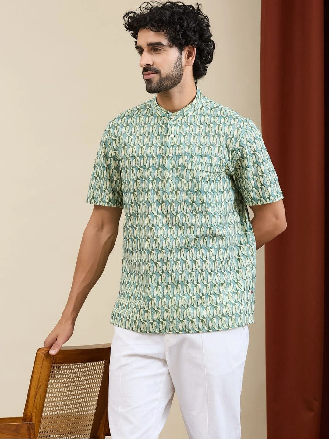 Fabindia Men Printed Casual Shirt