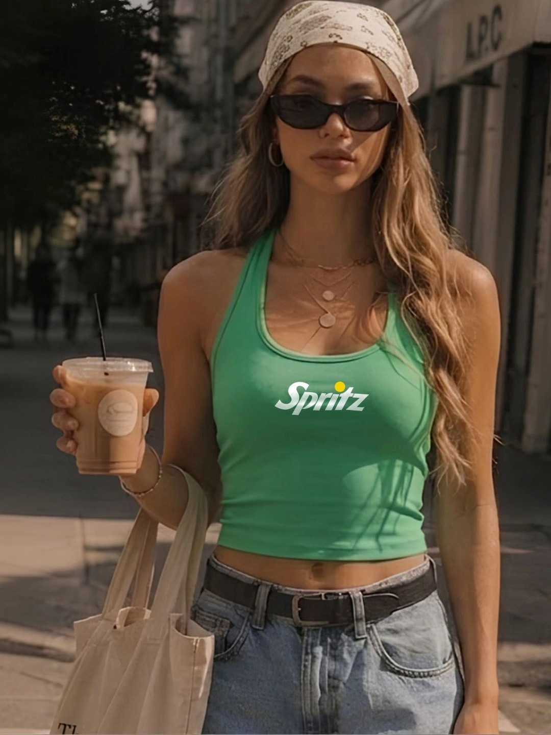 PRONK Print Halter Neck Cotton Crop Top