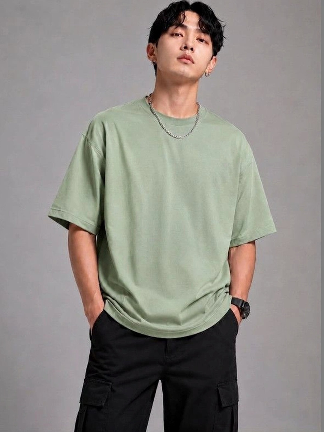 9TUNKI Men Pure Cotton T-shirt