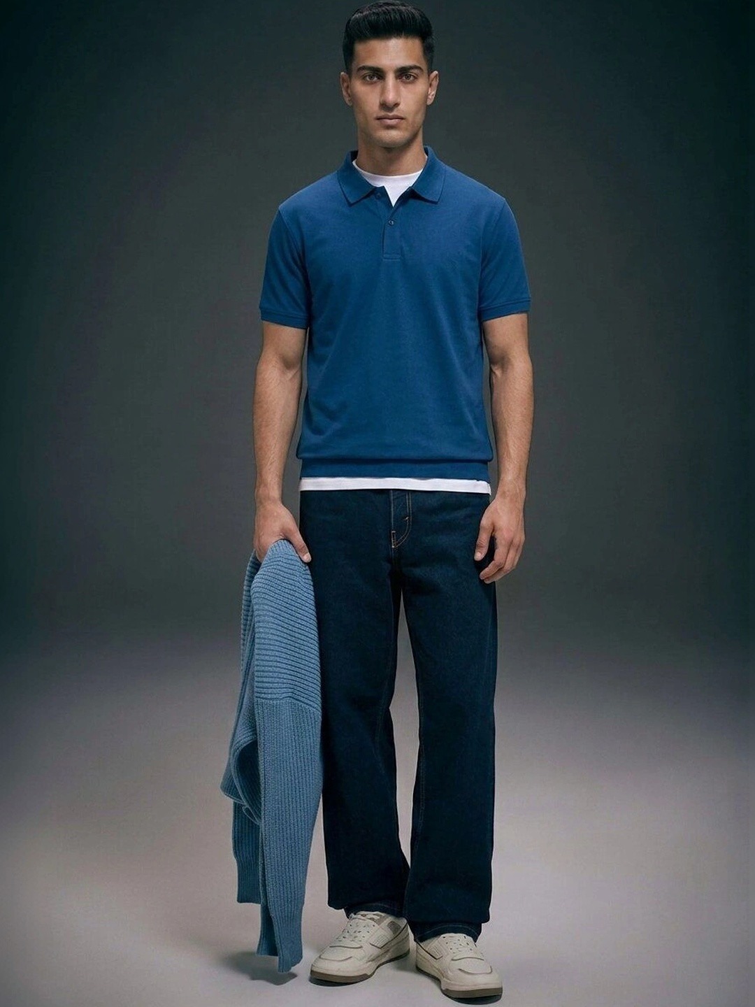 MAXZONE Men Polo Collar T-shirt