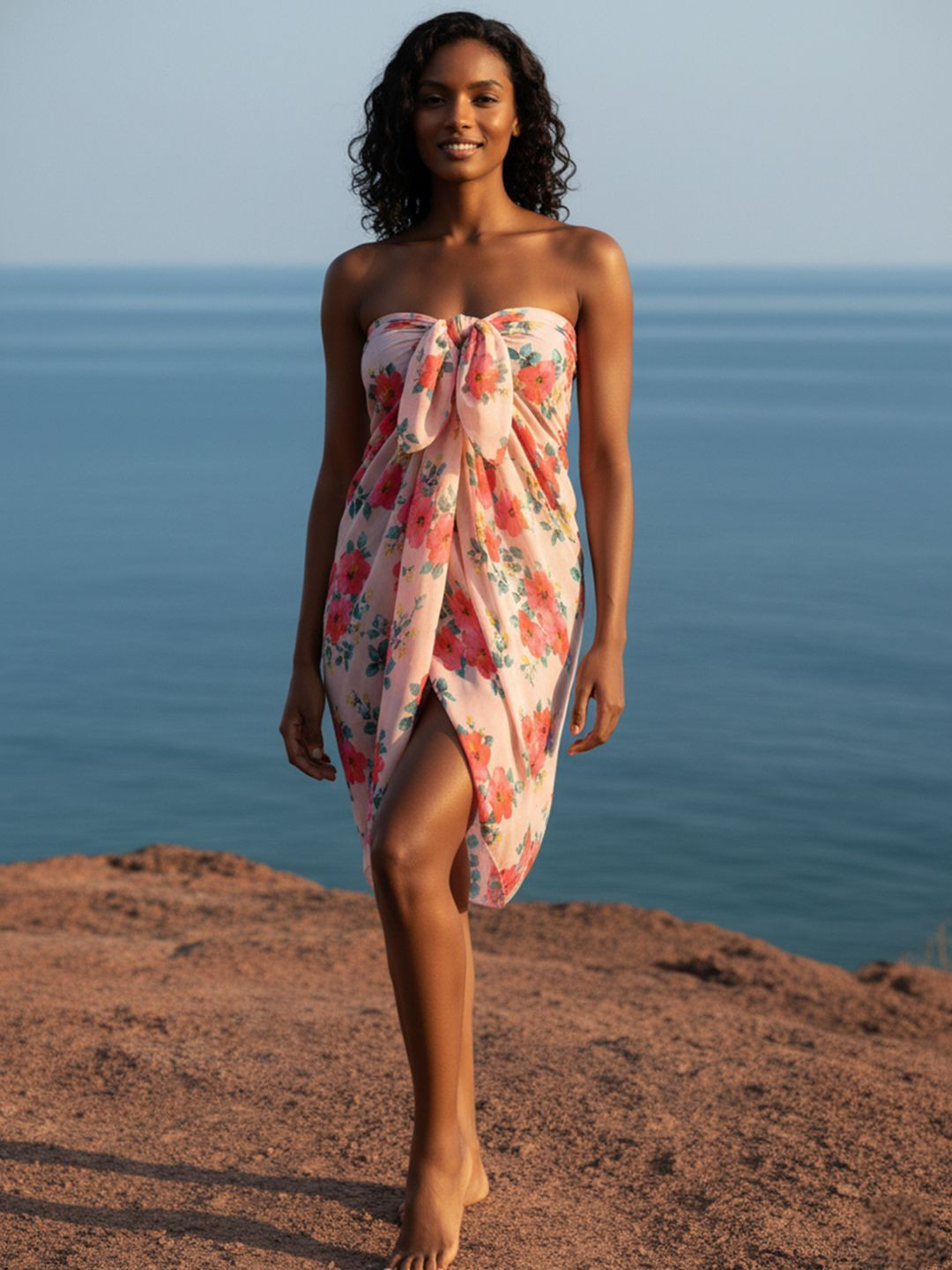 Aoba Floral Printed Sarong Swimwear