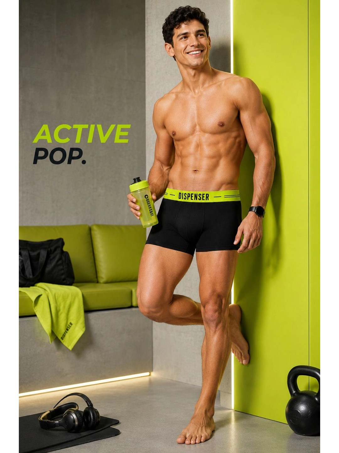 DISPENSER Cotton Blend Printed Trunks