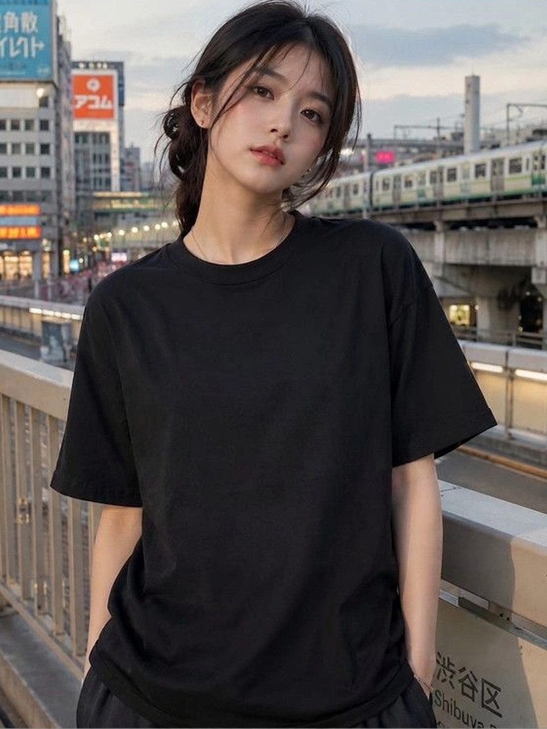 9TUNKI Women Pure Cotton T-shirt