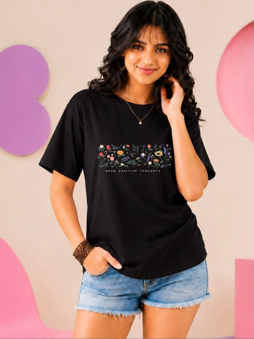 Neon Femme Women Floral Printed T-shirt