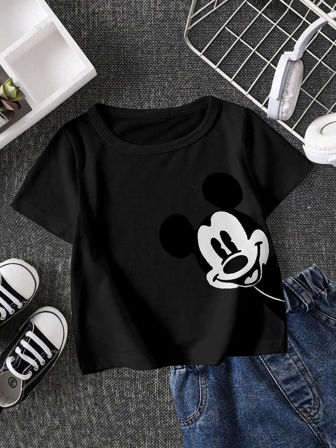 YK Disney Kids Mickey Mouse Printed T-shirt