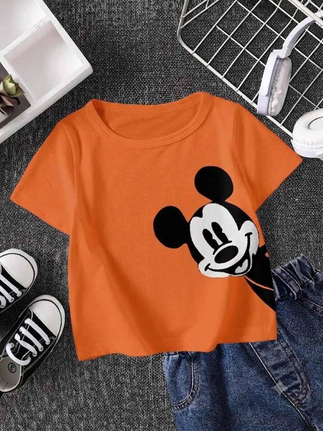 YK Disney Kids Mickey Mouse Printed T-shirt