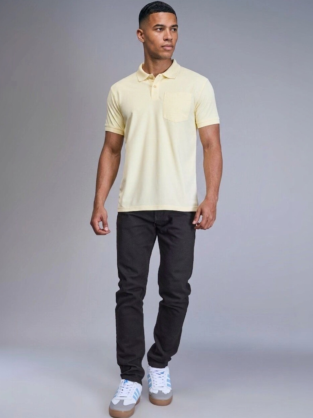 MAXZONE Polo Collar Short Sleeves Cotton T-shirt