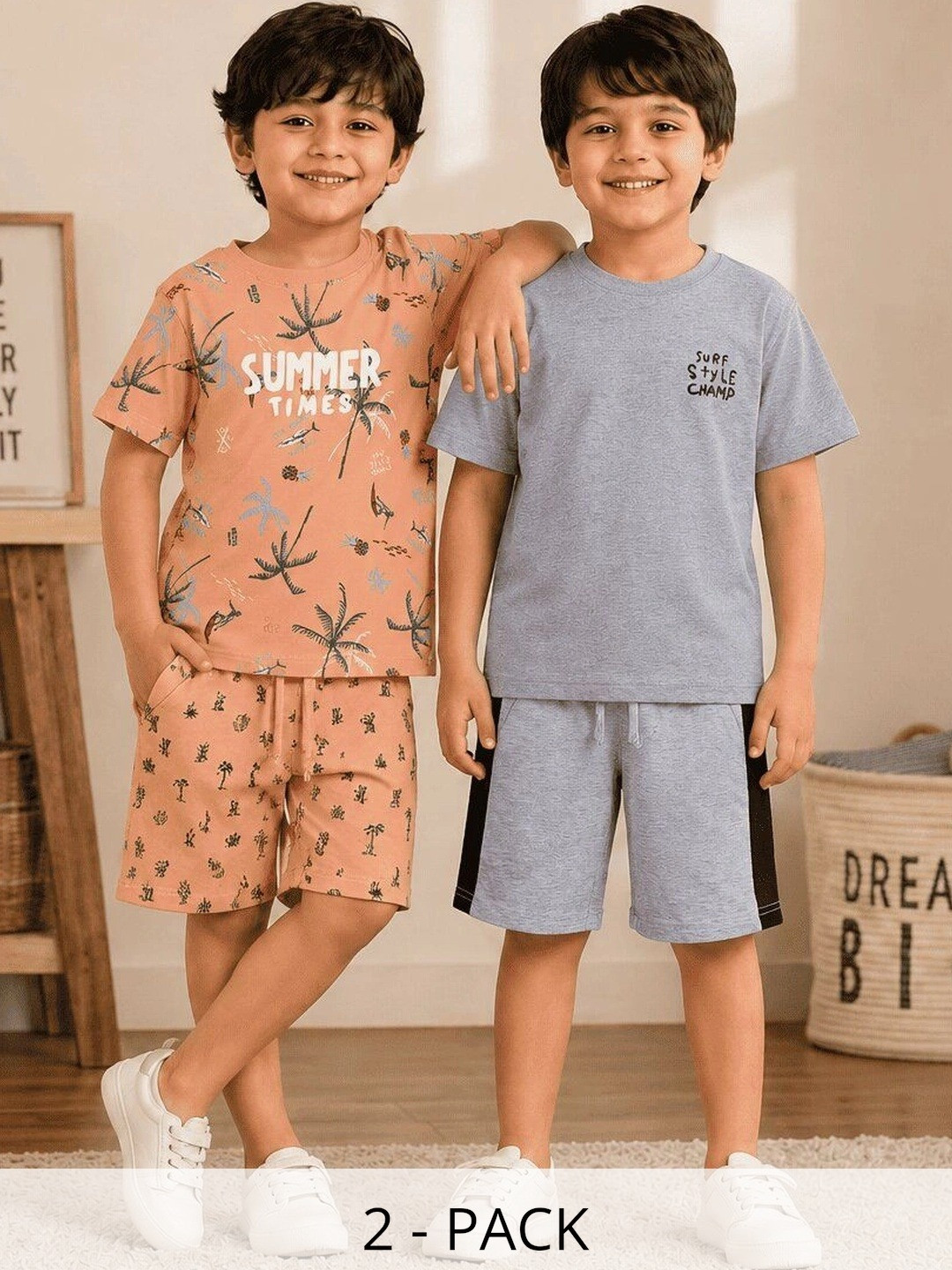 3PIN Boys Printed T-shirt with Shorts