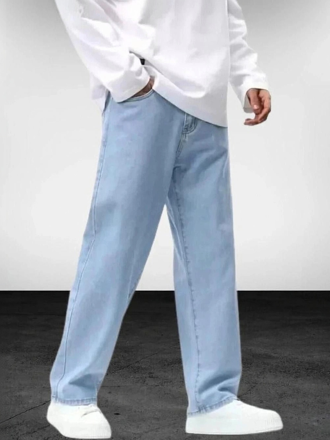 Wanted Men Straight Fit Mid-Rise Jeans