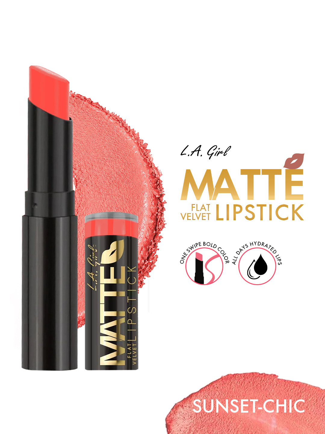L.A. Girl Sunset Chic Flat Velvet Matte Lipstick