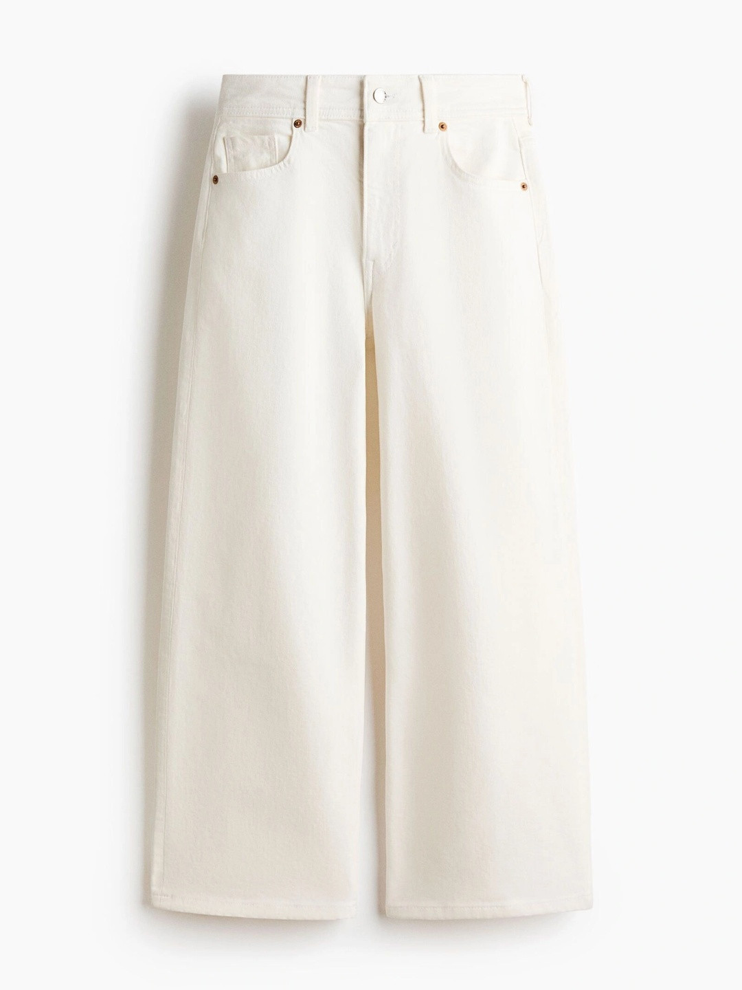 H&M Wide High Waist Ankle Jeans - Image 1
