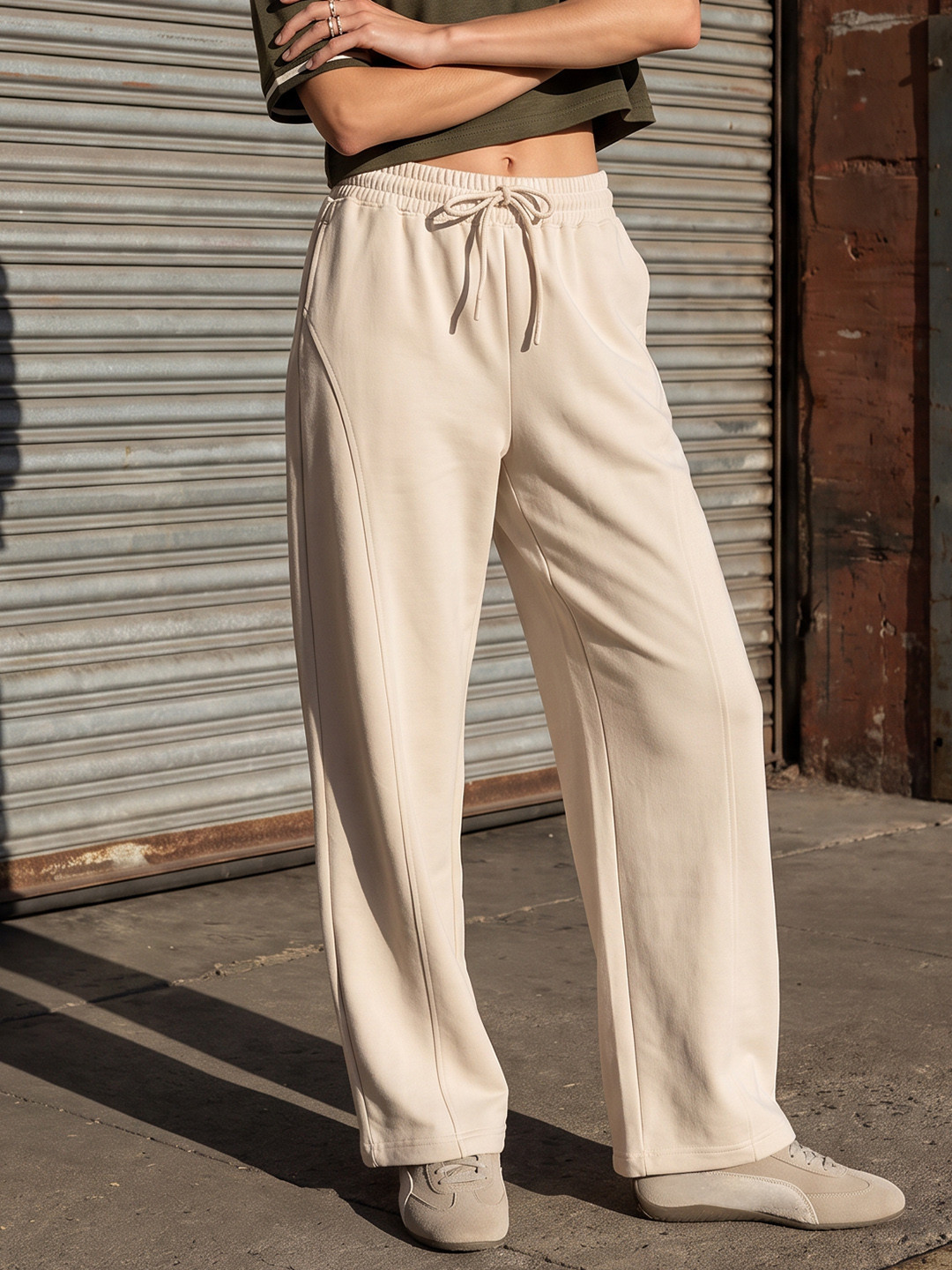 The Roadster Life Co. Women Panelled Track Pant