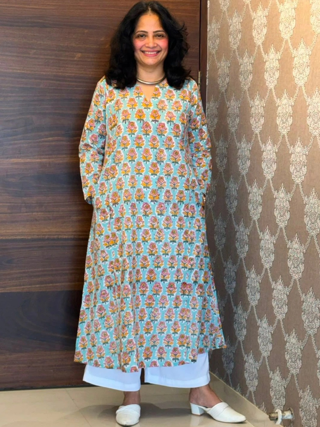 Belle Creations Pune Women Floral Printed Indie Prints Kurta