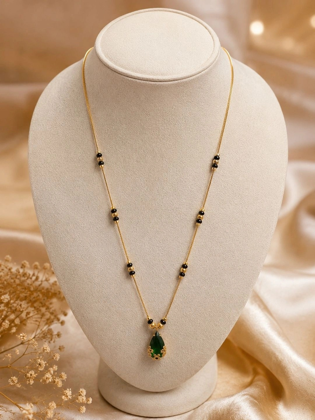 Anouk Gold-Plated Zircon Mangalsutra