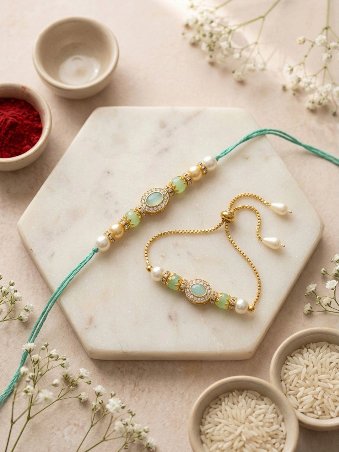 ASIDEA Set Of 2 Rakhi Gift Set