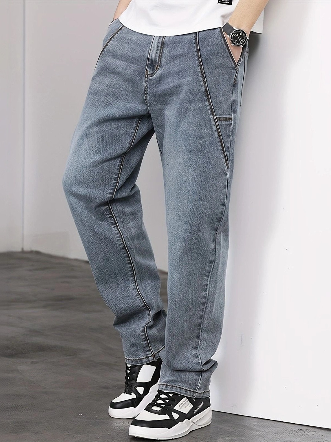 stylefabs Men Jean Regular Fit Mid-Rise Stretchable Jeans