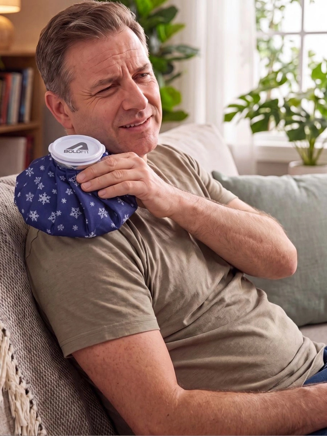 BOLDFIT Unisex Blue Printed Ice Bag