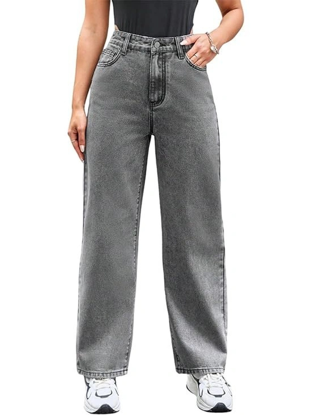 Riacult Women Vapour Straight Fit High-Rise Stretchable Jeans
