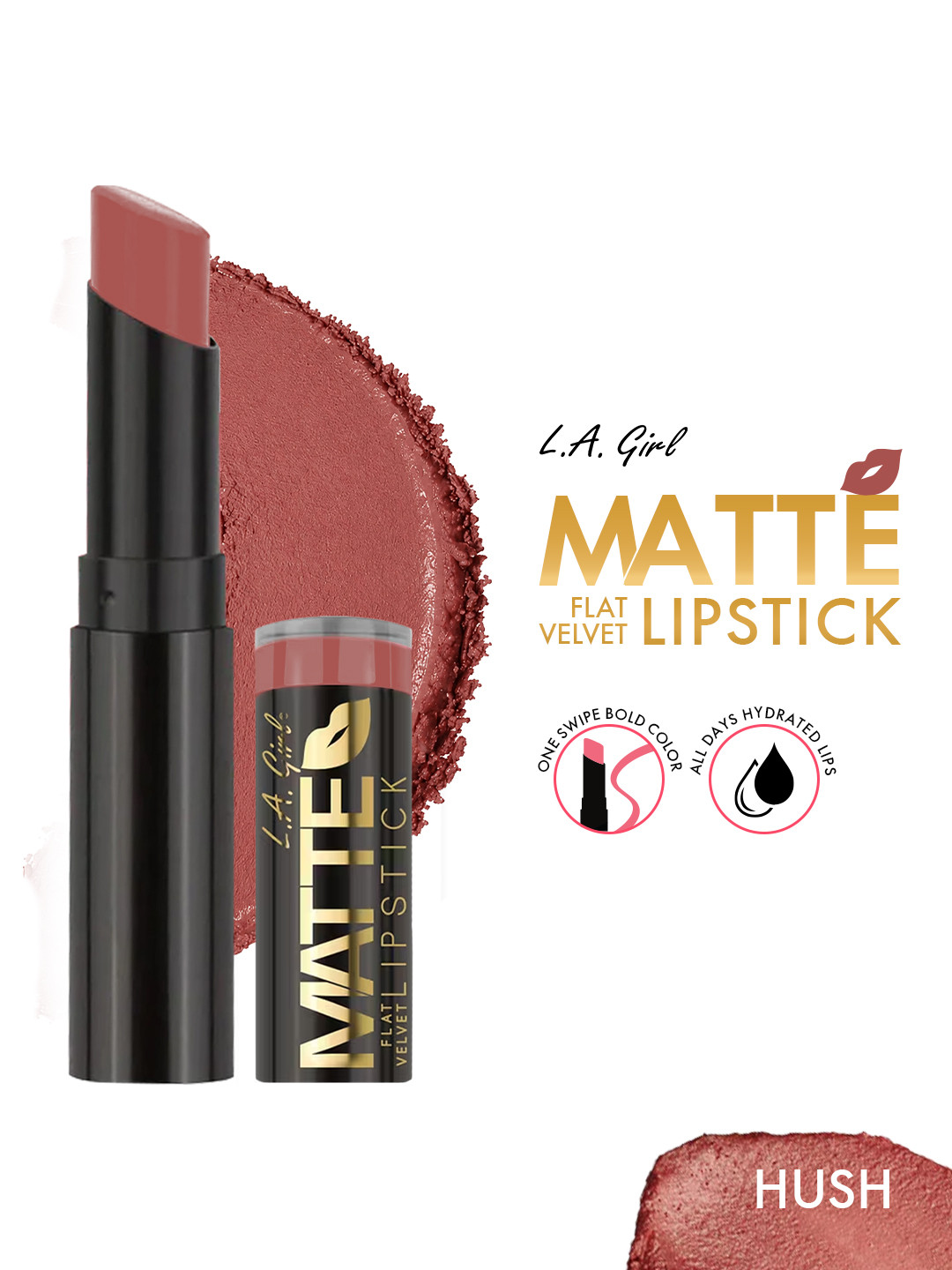 L.A. Girl Hush Flat Velvet Coral Matte Lipstick