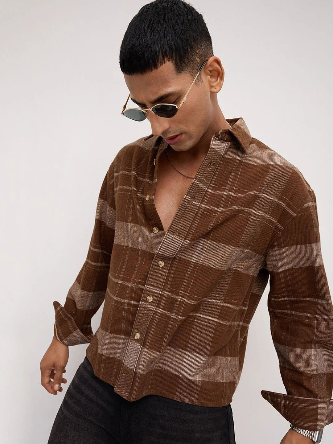 VASTRADO Men Classic Boxy Checked Casual Shirt